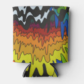 Vloeibare Drip Kleurrijke Groovy Stripe Trippy Pat Blikjeskoeler (Voorkant)