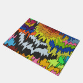 Vloeibare Drip Kleurrijke Groovy Stripe Trippy Pat Deurmat (Schuin)