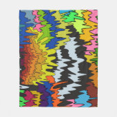 Vloeibare Drip Kleurrijke Groovy Stripe Trippy Pat Fleece Deken (Voorkant)