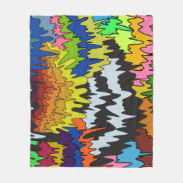 Vloeibare Drip Kleurrijke Groovy Stripe Trippy Pat Fleece Deken