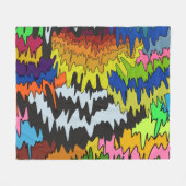Vloeibare Drip Kleurrijke Groovy Stripe Trippy Pat Fleece Deken (Voorkant (Horizontaal))