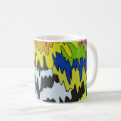 Vloeibare Drip Kleurrijke Groovy Stripe Trippy Pat Koffiemok (Voorkant rechts)