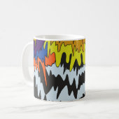 Vloeibare Drip Kleurrijke Groovy Stripe Trippy Pat Koffiemok (Voorkant links)