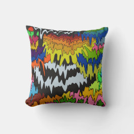 Vloeibare Drip Kleurrijke Groovy Stripe Trippy Pat Kussen