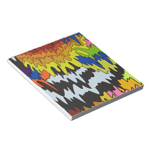 Vloeibare Drip Kleurrijke Groovy Stripe Trippy Pat Notitieblok (Schuin)