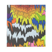 Vloeibare Drip Kleurrijke Groovy Stripe Trippy Pat Notitieblok (Voorkant)