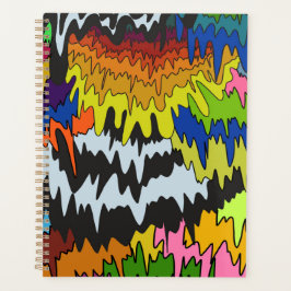 Vloeibare Drip Kleurrijke Groovy Stripe Trippy Pat Planner