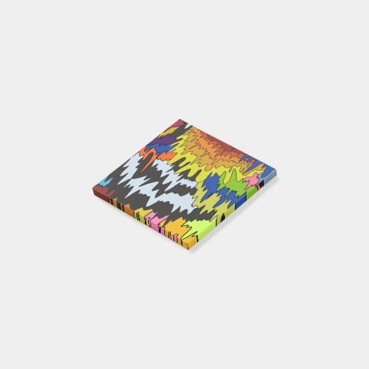 Vloeibare Drip Kleurrijke Groovy Stripe Trippy Pat Post-it® Notes (Schuin)