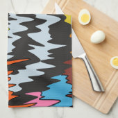 Vloeibare Drip Kleurrijke Groovy Stripe Trippy Pat Theedoek (Quarter Fold)