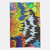 Vloeibare Drip Kleurrijke Groovy Stripe Trippy Pat Theedoek (Verticaal)