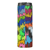 Vloeibare Drip Kleurrijke Groovy Stripe Trippy Pat Thermosbeker (Achterkant)