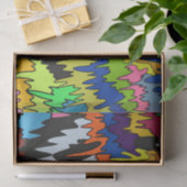 Vloeibare Drip Kleurrijke Groovy Stripe Trippy Pat Tissuepapier (Geschenk)