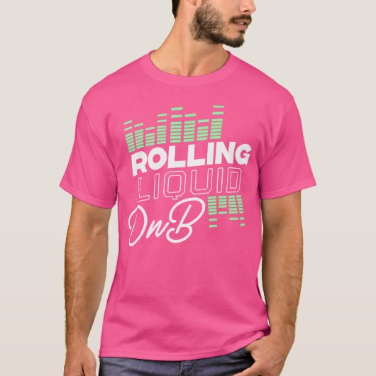 Vloeibare drum en bas dubstep DNB T-shirt (Voorkant)