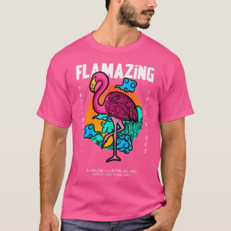 Vloeibare drum en bas flamingo DNB muziek DJ Liqui T-shirt