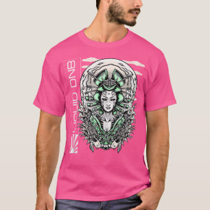 Vloeibare drum en bas Oerwoud EDM DNB Rave T-shirt