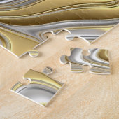 Vloeibare Elegantie - Metallic vloeibaar patroon Legpuzzel (Zijkant)