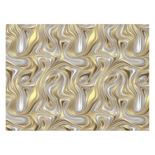 Vloeibare Elegantie - Metallic vloeibaar patroon Tafelkleed (Voorkant (Horizontaal))
