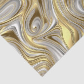 Vloeibare Elegantie - Metallic vloeibaar patroon Tissuepapier (Detail)