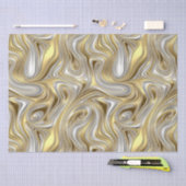 Vloeibare Elegantie - Metallic vloeibaar patroon Tissuepapier (Craft)