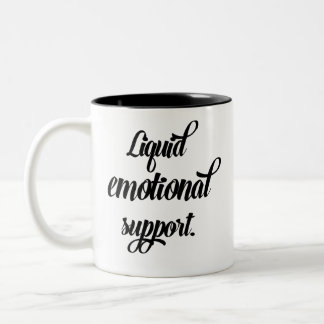 Vloeibare emotionele steun Funny Modern Tweekleurige Koffiemok