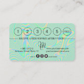 Vloeibare faux-groene holografische structuur klantenkaartje (Achterkant)