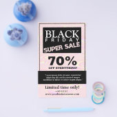 Vloeibare faux holografisch roze textuurverkoop flyer (Enkel)