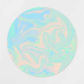 Vloeibare faux holografische iriserende texturen labels (Design 1)