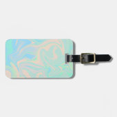 Vloeibare faux holografische israëlische textuur bagagelabel (Voorkant horizontaal)