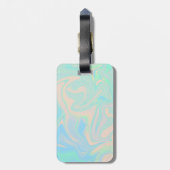 Vloeibare faux holografische israëlische textuur bagagelabel (Achterkant verticaal)