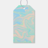 Vloeibare faux holografische israëlische textuur cadeaulabel (Voorkant)