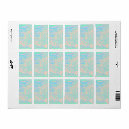 Vloeibare faux holografische israëlische textuur etiket