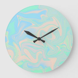 Vloeibare faux holografische israëlische textuur grote klok