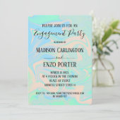 Vloeibare faux holografische israëlische textuur kaart (Staand voorkant)