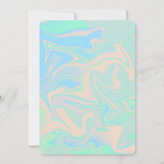 Vloeibare faux holografische israëlische textuur kaart (Achterkant)