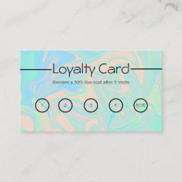 Vloeibare faux holografische israëlische textuur klantenkaartje