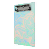 Vloeibare faux holografische israëlische textuur mini klembord (Angled2)