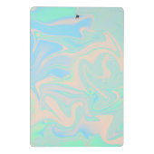 Vloeibare faux holografische israëlische textuur mini klembord (Achterkant)