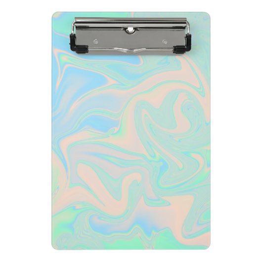 Vloeibare faux holografische israëlische textuur mini klembord (Voorkant)