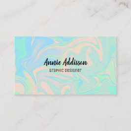 Vloeibare faux holografische israëlische textuur visitekaartje