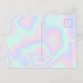 Vloeibare Faux Holografische Textuur Sneeuwvlokken Uitnodiging Briefkaart (Achterkant)