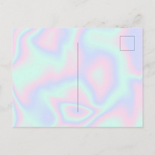 Vloeibare Faux Holografische Textuur Sneeuwvlokken Uitnodiging Briefkaart (Achterkant)