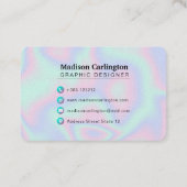 Vloeibare faux holographic Texture Visitekaartje (Achterkant)