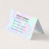 Vloeibare faux holographic Texture Visitekaartje (Achterkant)
