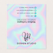 Vloeibare faux holographic Texture Visitekaartje (Buitenkant ongevouwen)