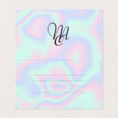 Vloeibare faux holographic Texture Visitekaartje (Binnenkant ongevouwen)