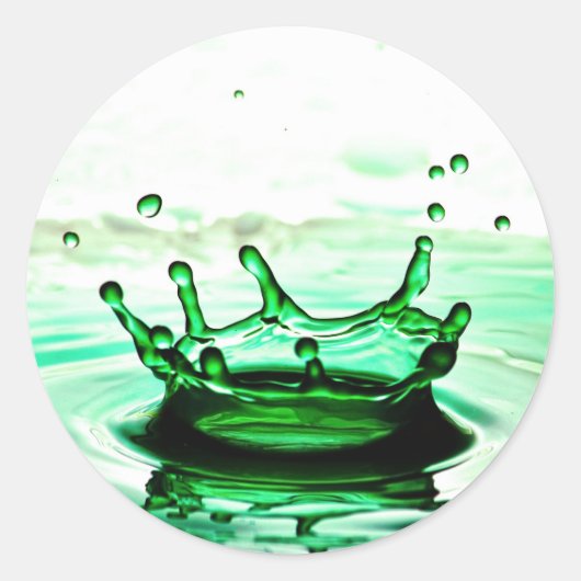 Vloeibare fotografie - Splash Ronde Sticker (Voorkant)