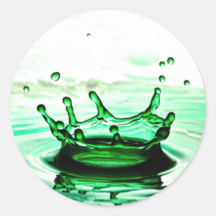 Vloeibare fotografie - Splash Ronde Sticker