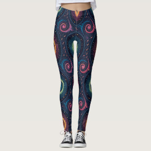 Vloeibare Galaxy Illusie Naadloze Surrealistisch Leggings