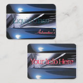 Vloeibare glasauto's visitekaartje (Voorkant / Achterkant)