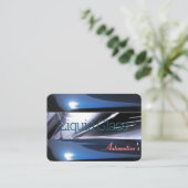 Vloeibare glasauto's visitekaartje (Staand voorkant)